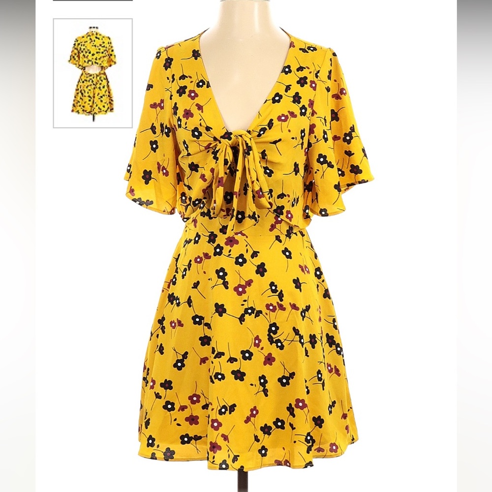BCBG floral mini dress